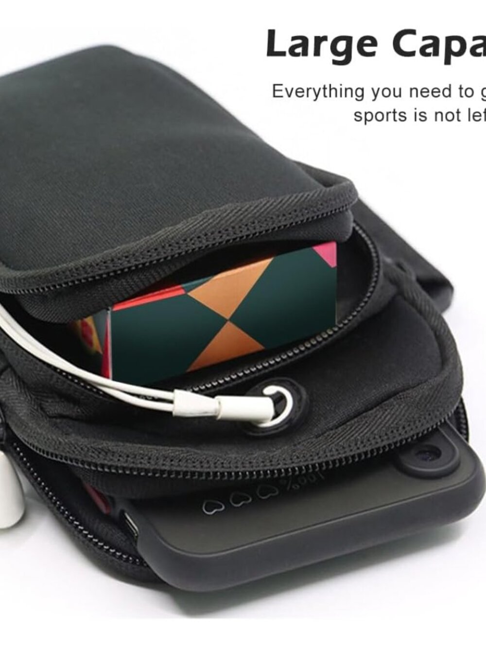 Phone Holder for Running, Walking, Workout, Under 7 in Armband Smartphone Holder - Picture 4 of 9